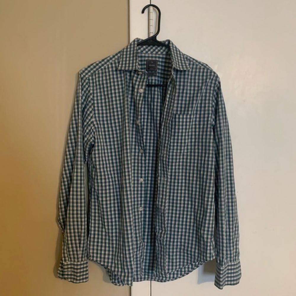 Gap Men Striped Button Down Long Sleeve Shirt